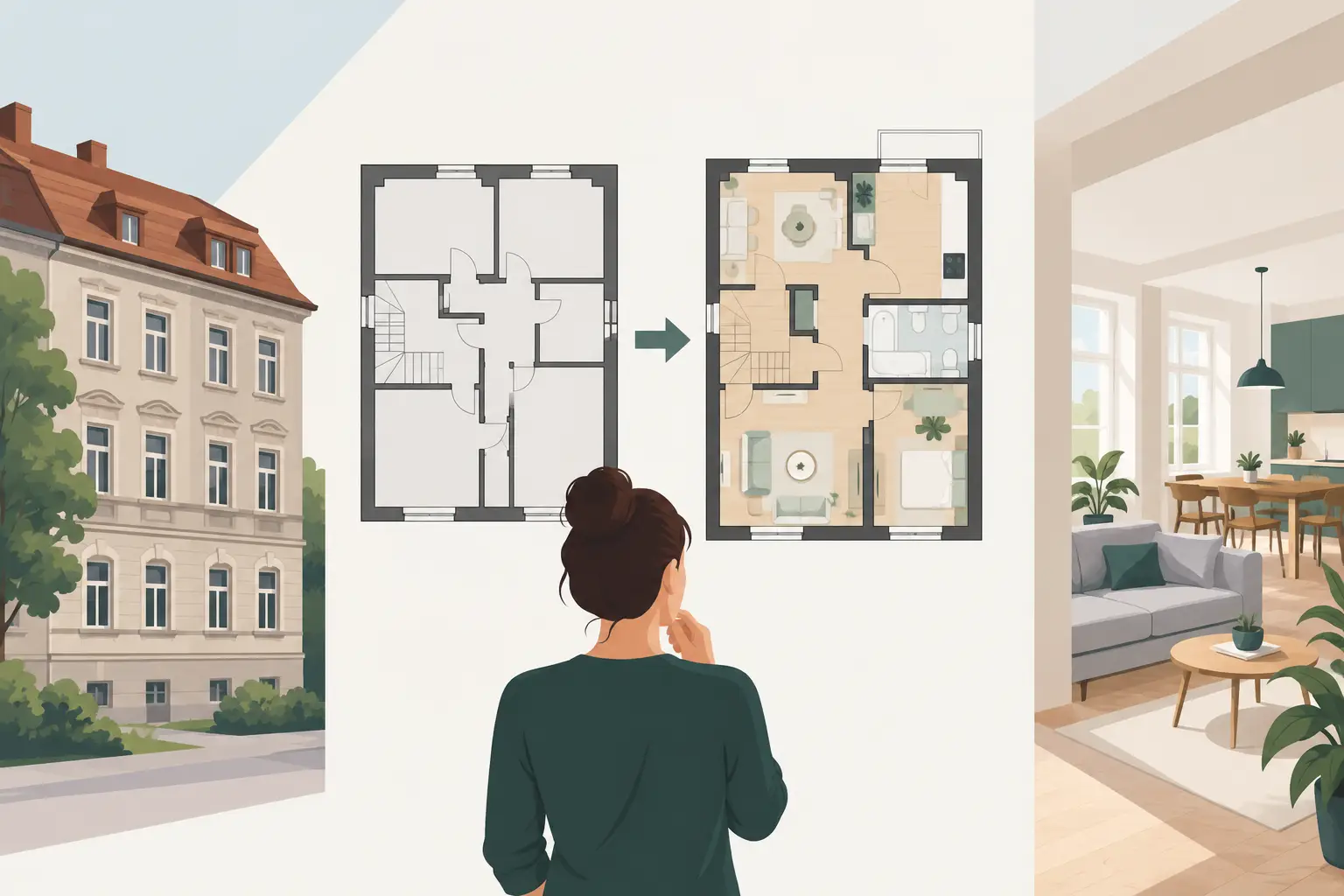 Altbau Grundriss sinnvoll verändern - so geht es