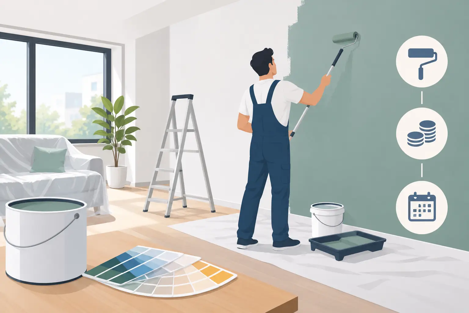 Wohnung ausmalen lassen: Kosten und Ablauf